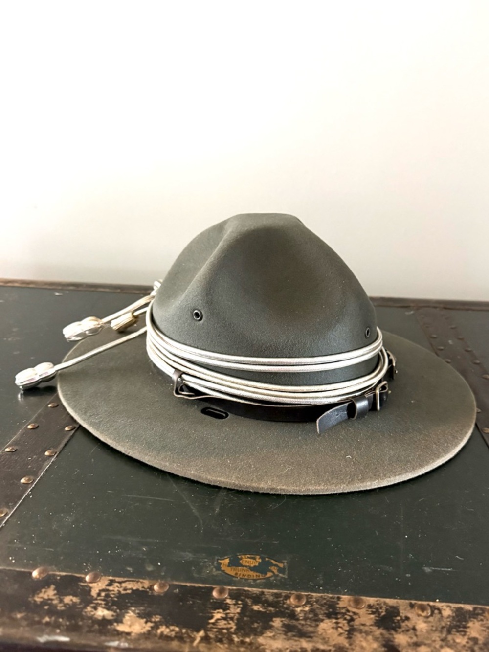 VINTAGE GRAY STRATTON POLICE LAW ENFORCEMENT HAT Size 7 Oval Long